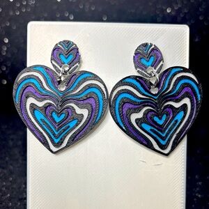 Colorful Heart-Shaped Earrings